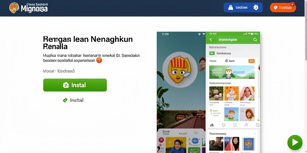 Tampilan awal permainan yang menarik perhatian.